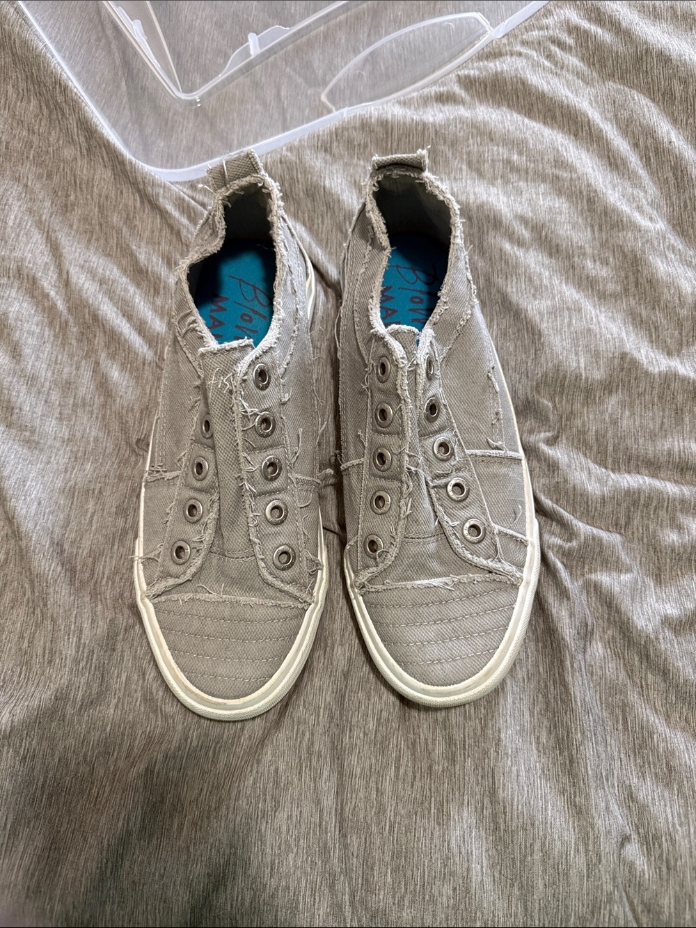 Women’s Blowfish Slip-On Canvas Sneakers in Light Gray
